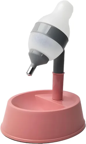 Vista 6 de Hotumn Dispensador de agua de pie para mascotas, a prueba de salpicaduras, cuenco de pie para gatos y perros, altura ajustable con poste