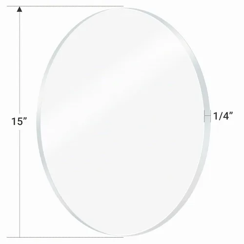 Vista 4 de 1 hoja redonda de plexiglás de 1/4 de pulgada, círculo acrílico transparente de 15 pulgadas de diámetro, hoja de acrílico redondo de disco
