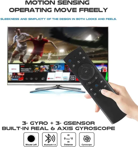 Vista 2 de G20S Control Remoto Bluetooth, Ratón Remoto de Aire con Sensor de Giroscopio de 6 Ejes y Aprendizaje IR para Nvidia Shield