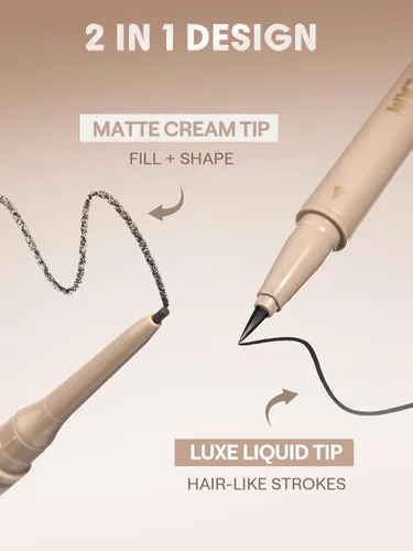 Vista 5 de SHEGLAM Lápices de cejas de doble cara Crema Impermeable Larga Duración Ojo Cejas Pluma Maquillaje - 02 Rubio