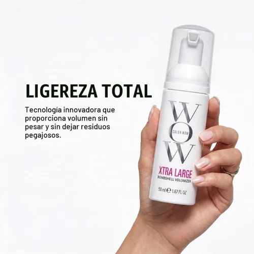 Vista 6 de Voluminizador COLOR WOW Xtra Large Bombshell, 50 ml – Nueva tecnología libre de alcohol para volumen y grosor duraderos