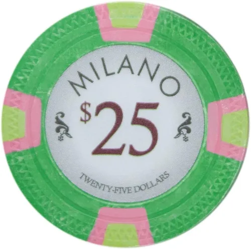 Vista 7 de Claysmith Gaming Milano Casino - Fichas de póquer de arcilla de grado 0.35 oz, paquete de 50