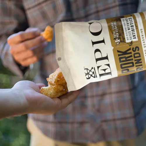 Vista 6 de EPIC Cortezas de cerdo BBQ sin gluten, 2.5oz