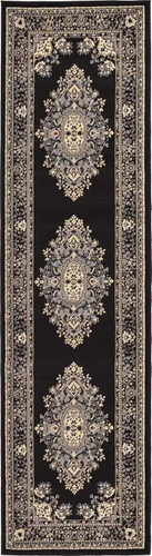 Vista 13 de Unique Loom - Alfombra de área estilo persa tradicional de la colección Reza, de 2 pies 2 pulgadas x 3 pies, colores negro y beige
