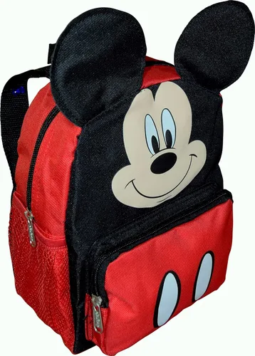 Vista 3 de Disney Mickey Mouse Big Face Littl Boy 10 Mini mochila Negro rojo