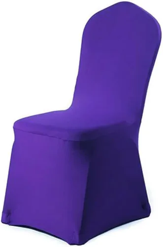 Vista 13 de Funda para silla de color sólido, funda elástica de elastano, para banquete de boda, fiesta, banquete, hotel, comedor, color blanco