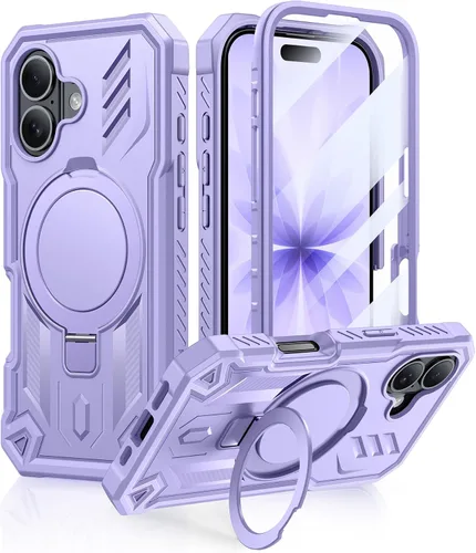 Vista 18 de FNTCASE Funda para iPhone Air Phone Case: Compatible con MagSafe Protector de pantalla integrado Soporte con grado militar a prueba de caídas