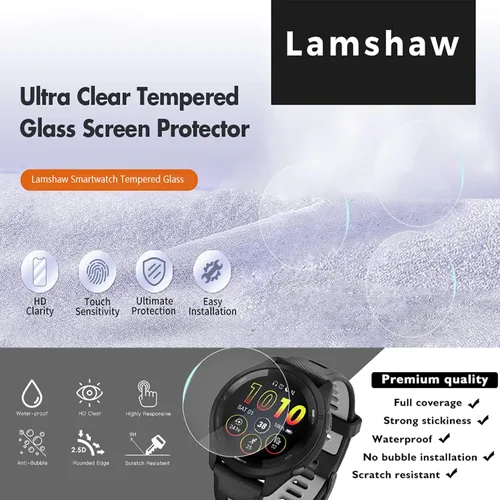 Vista 2 de Lamshaw Miyoo Mini V4 - Protector de pantalla de juegos de mano retro, película protectora de pantalla de vidrio templado 9H, compatible