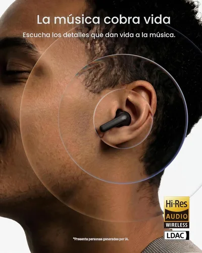 Vista 3 de Soundcore Anker P42i Wireless Earbuds with Adaptive ANC for Daily Noise Black