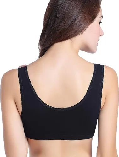 Vista 3 de CAKYE Paquete de 3 brasier de maternidad para dormir de lactancia materna, brasier de algodón para lactancia materna