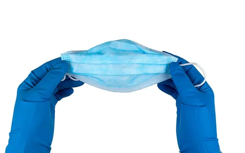 Vista 2 de Mascarilla azul de un solo uso, 3 capas, no médica, paquete de 100, 100
