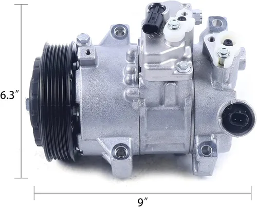 Vista 2 de Compresor de CA y embrague de A/C compatible con 2011 2012 2013 2014 para Toyota Corolla 1.8L 1798cc y para Toyota Matrix Base Wagon 4 puertas 1.8L