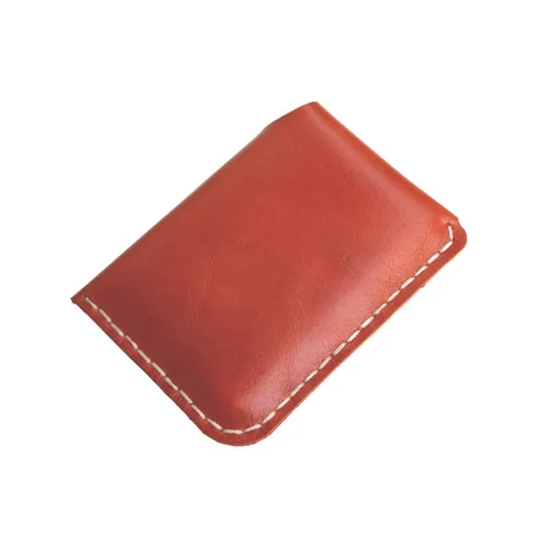 Vista 7 de Handmade Minimalist leather Card Case Wallet Front Pocket Card Holder card pack organization