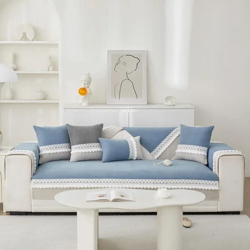 Vista 6 de VClife Funda para Brazo de Sofá Antideslizante Azul Fundas para Reposabrazos para Reclinable, Sillón, Sofá de Dos Plazas y Sofá 1 Pieza Funda Suave