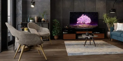 Vista 2 de LG OLED C1 Series 55" Alexa Smart TV 4k integrado (3840 x 2160), frecuencia de actualización de 120 Hz, 4K con tecnología de IA, Dolby Cinema, WiSA