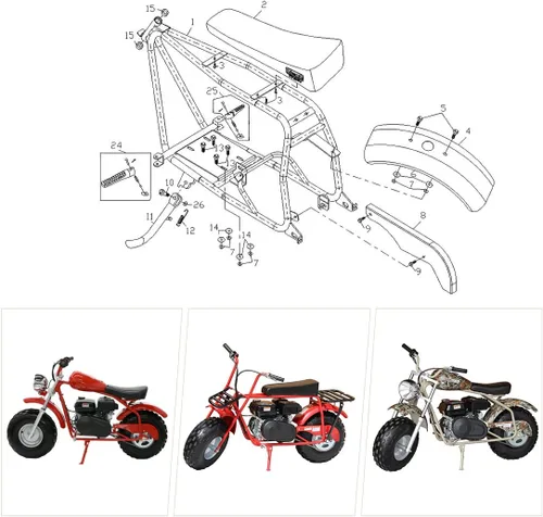 Vista 4 de YOXUFA Mini cubierta protectora de cadena para bicicleta compatible con Coleman CT200U Trail 200 CT200U-EXR CT200U-EX Predator 212cc 196cc 200cc