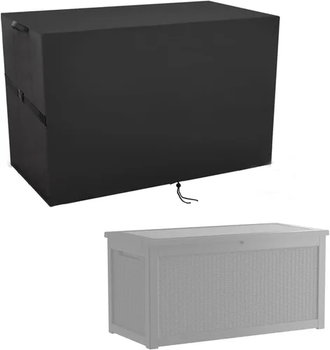 Vista 8 de Cubierta de Caja de Almacenamiento Exterior, Cubierta Impermeable de Resina para Contenedor de Almacenamiento, Cubiertas de Caja de Cubierta