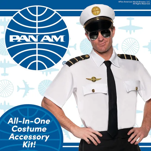 Vista 2 de UNDERWRAPS Disfraz oficial de PAN AM - Piloto y azafata de PAN AM