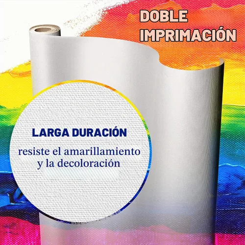 Vista 2 de VViViD Lienzo de algodón con doble imprimación de 12 pulgadas de ancho, ¡elige tu tamaño! (rollo de 5 x 12 pulgadas)