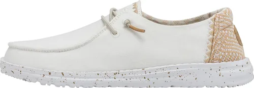 Vista 38 de Hey Dude Wendy Chambray - Zapatos para mujer, mocasines con cordones para mujer, cómodos y ligeros Aurora Blanco 2