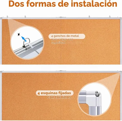 Vista 6 de Maxtek Tablero de corcho de 48 x 36 pulgadas, tablero de anuncios grande