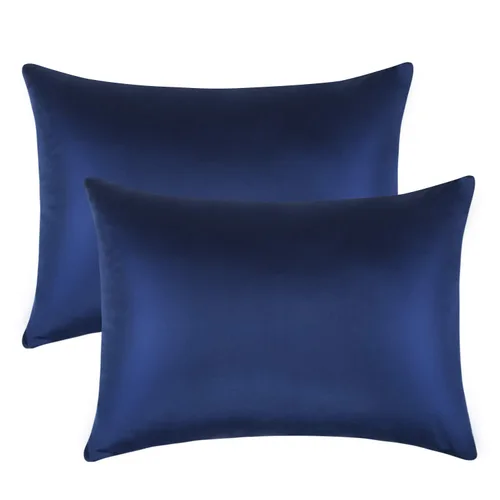 Vista 10 de FLXXIE Paquete de 2 fundas de almohada de satén con cremallera para niños pequeños, 13 x 18 pulgadas, lujosas y sedosas, suaves, de viaje, para Negro