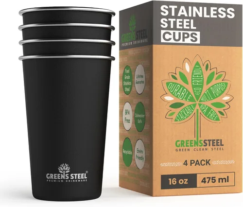 Vista 13 de Vasos para niños de 10 onzas – Vasos de acero inoxidable para el hogar, fiesta, campamento y actividades al aire libre – sin BPA, irrompibles, vasos
