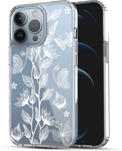 Vista 15 de RANZ Compatible con Funda para iPhone 13, Serie Anti-Arañazos y a los Golpes, Carcasa Protectora de TPU y PC Transparente para iPhone 13 (6.1")