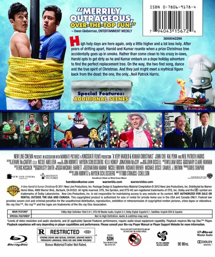 Vista 2 de A Very Harold & Kumar Christmas (Movie-Only Edition + UltraViolet Digital Copy) Blu-ray