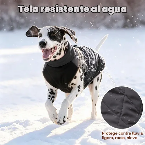 Vista 4 de JoyDaog - Abrigos de invierno para perros pequeños, chaqueta de cachorro con arnés, negro, XS Negro (estándar).