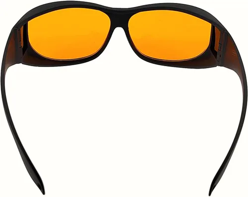 Vista 4 de OD6 gafas de seguridad láser luz UV azul violeta para 405nm, 445nm, 450nm, 473nm láser 190nm-490nm TUB-F