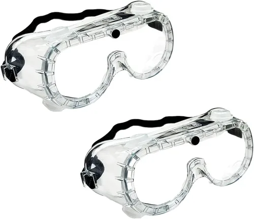 Vista 9 de Protección de ojos certificada CE anti del rasguño anti del ANSI de las gafas de seguridad del chapoteo 1 paquete transparente