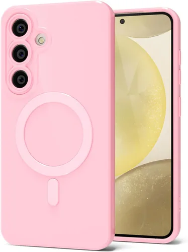 Vista 39 de Svanove Funda magnética de silicona para Samsung Galaxy S22, compatible con Magsafe, bonita funda para mujer, goma de gelatina brillante delgada