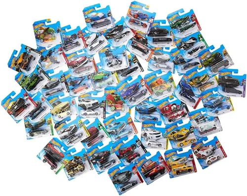 Vista 3 de Mattel Hot Wheels caja con 72 autos de juguete fundidos a presión básicos, al azar