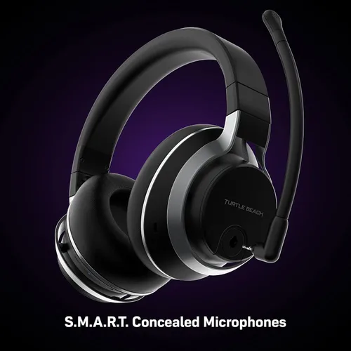 Vista 5 de Turtle Beach Stealth Pro Multiplatform Wireless Noise-Cancelling Gaming Headset for PS5, PS4, PC, Mac, Mobile Swappable Batteries Black