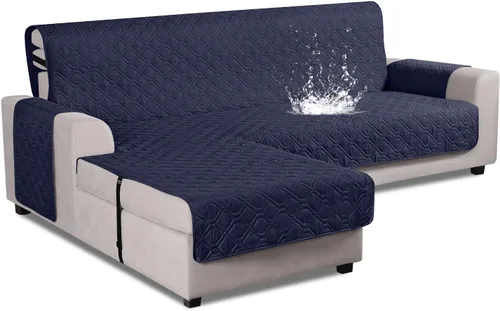 Vista 10 de VANSOFY Fundas de Sofá Seccional Mejoradas 100% Impermeables en Forma de L Funda Reversible para Chaise Lounge Funda Protectora de Sofá Seccional