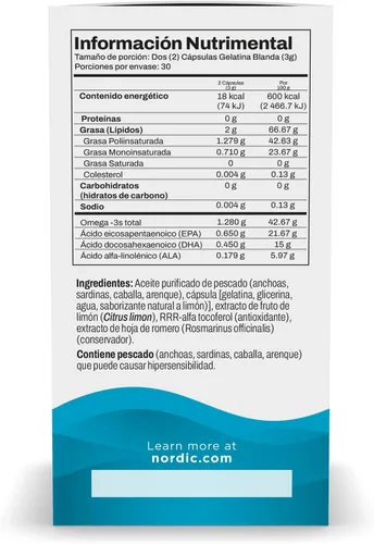 Vista 3 de Nordic Naturals, Ultimate Omega 1280 Mg, 60