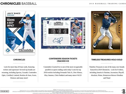 Vista 4 de 2019 Panini Chronicles Baseball - Caja de hobby de béisbol