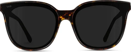 Vista 2 de WearMe Pro - Gafas de sol cuadradas de gran tamaño con lente de espejo completo para mujer