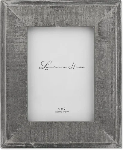 Vista 5 de Lawrence Frames Marco de fotos de madera gris envejecida de 4 x 6 pulgadas con blanco lavado