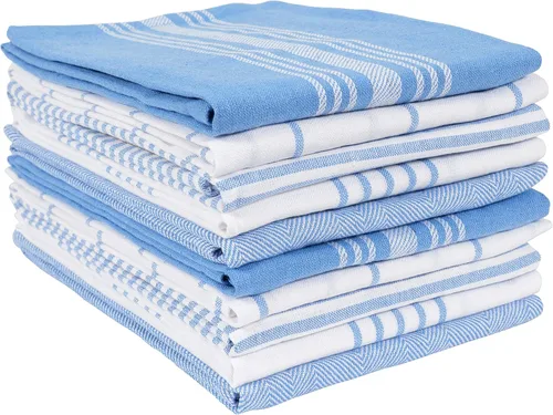Vista 19 de KAF Home Soho - Juego de 10 toallas de cocina Toallas de té de 18 x 28 pulgadas Juego mixto suave y absorbente de toallas planas (beige)