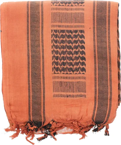 Vista 7 de ARMYU - Bufanda táctica militar árabe Shemagh, Keffiyeh, 100% de algodón Azul & blanco