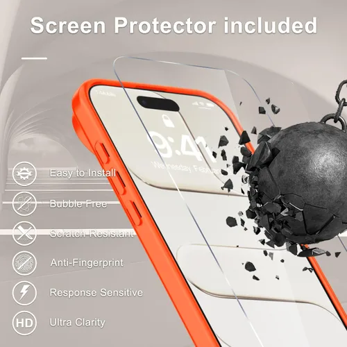 Vista 1487 de Funda para Google Pixel 10 Pro XL, cubierta magnética mate, color negro Fit for MagSafe, Screen Protector included, Shockproof Military Grade