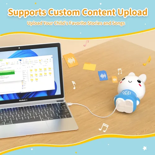 Vista 3 de alilo Honey Bunny - Reproductor de audio de historias musicales para niños pequeños de 1 a 5 años, regalos de Pascua para bebés y niñas, precargado