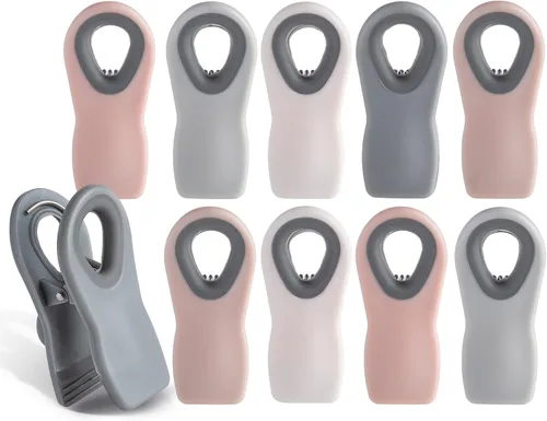 Vista 28 de COOK WITH COLOR Clips para bolsas de chips con imán para almacenamiento de alimentos con agarre hermético para bolsas de pan, bolsas de aperitivos
