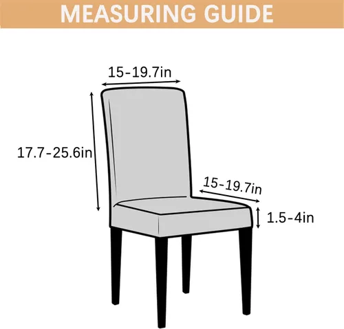 Vista 5 de Dimatic Paquete de 2 fundas elásticas de licra para sillas de comedor, extraíbles y lavables, fundas protectoras para sillas de comedor, cocina