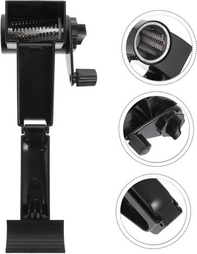 Vista 2 de Uonlytech Rallador giratorio de queso, manual de mano, triturador de acero inoxidable para queso duro, nueces de chocolate, mango de fácil agarre