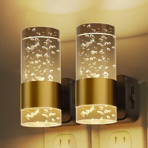 Vista 10 de L LOHAS LED Las luces nocturnas se enchufan a la pared, luz nocturna con Anillo de oro-3CCT