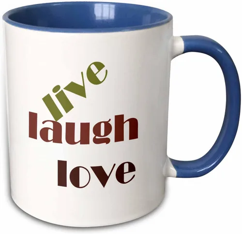 Vista 9 de 3dRose Live Laugh Love - Taza de dos tonos, 11 onzas, color negro