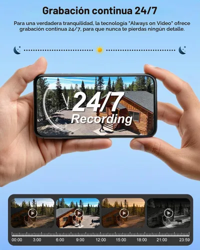 Vista 2 de cámara de seguridad solar celular 4G LTE inalámbrica al aire libre